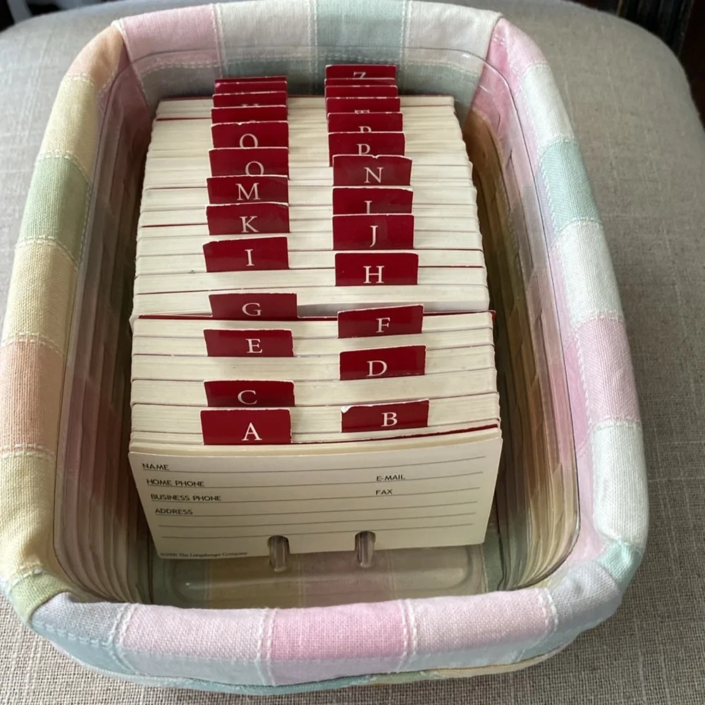 Longaberger Address Basket 1999